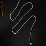 Real 925 Sterling Silver 2MM Thin Chains Necklaces Men Fine Jewelry