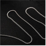Real 925 Sterling Silver 2MM Thin Chains Necklaces Men Fine Jewelry