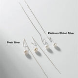925 Silver Freshwater Pearls Spiral Earrings for Women