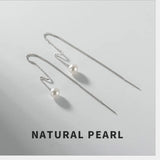 925 Silver Freshwater Pearls Spiral Earrings for Women