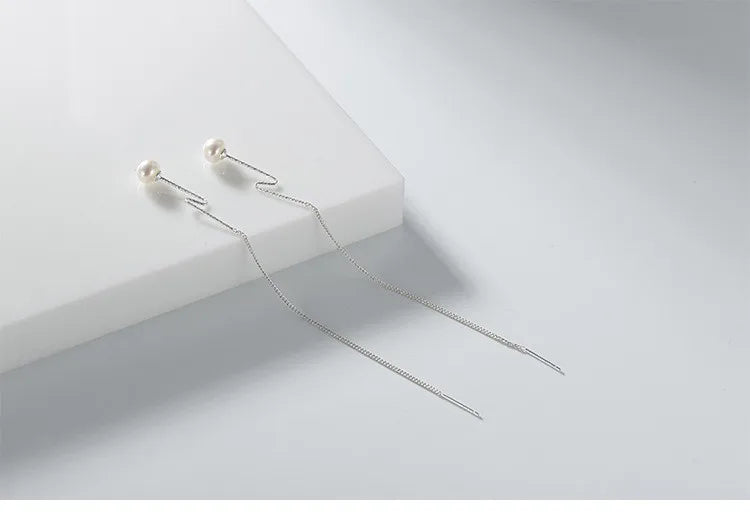 925 Silver Freshwater Pearls Spiral Earrings for Women