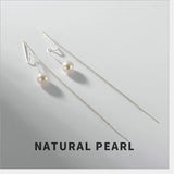 925 Silver Freshwater Pearls Spiral Earrings for Women
