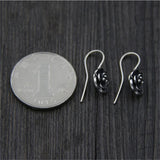 S925 Silver Women Flower Earrings Thai Floral Brincos Bijoux Fine Jewelry