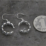 S925 Sterling Silver Carve Leaves Earrings Hollow Ethnic Jewelry
