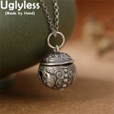 Thai Silver Opening Bells Pendant 925 Sterling Silver Necklace