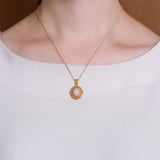 Natural Opal Hollow Vines Garland Pendant 925 Silver