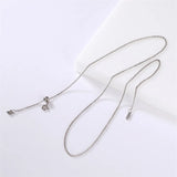 Adjustable Silver Chains Necklace for Women with Heart Charm