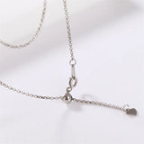 Adjustable Silver Chains Necklace for Women with Heart Charm