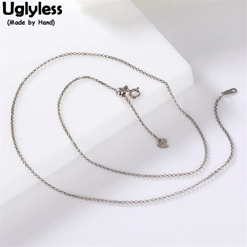 Adjustable Silver Chains Necklace for Women with Heart Charm
