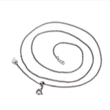 Adjustable Silver Chains Necklace for Women with Heart Charm