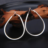 Geometric Hoop Earrings for Women Exaggerated Big Size 925 Silver Brincos