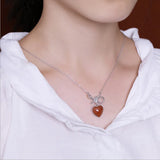 925 Silver Knots Pendant & Chain Agate LOVE Bijoux Fine Jewelry P760