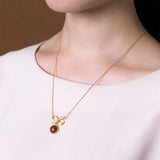 925 Silver Knots Pendant & Chain Agate LOVE Bijoux Fine Jewelry P760