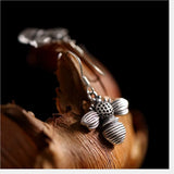 Thai Silver Vivid Bees Earrings for Women 925 Solid Silver Fine Jewelry