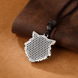 Tiger Head Pendant Women Natural Gemstones Jade Animals Necklaces 925 Silver