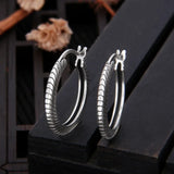 925 Silver Small Hoop Earrings Women Girls