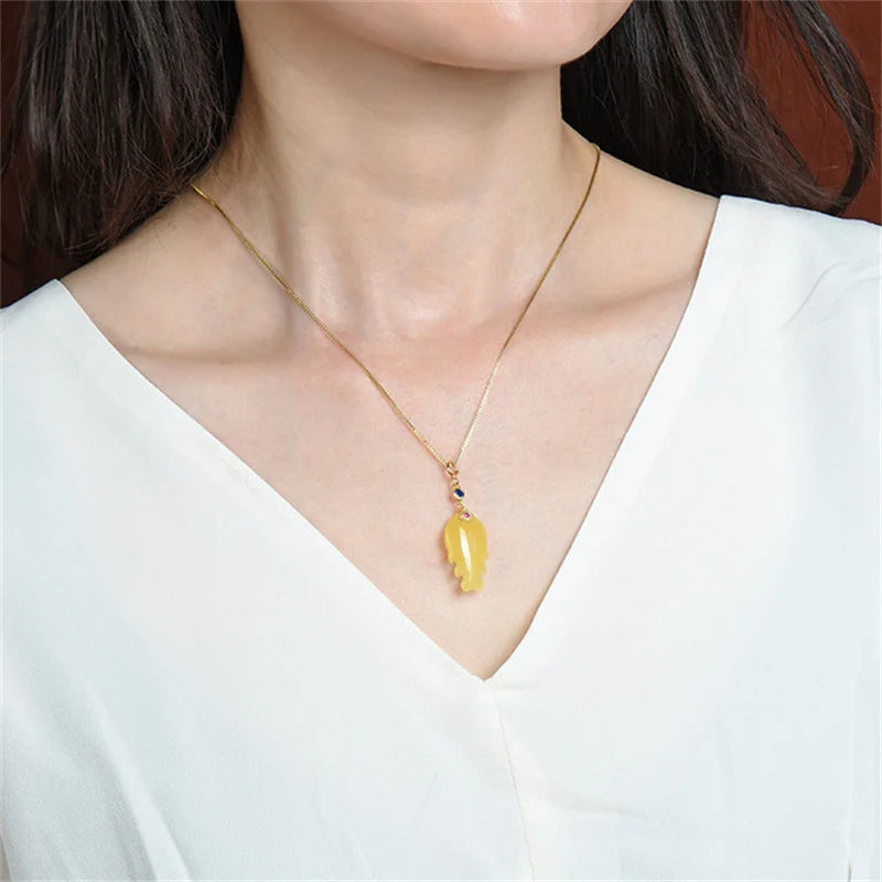 Tropical Fish Pendant Necklace 925 Silver Beeswax Jewelry