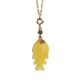 Tropical Fish Pendant Necklace 925 Silver Beeswax Jewelry