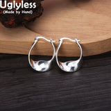 Twisted 925 Sterling Silver Hoop Earrings for Women