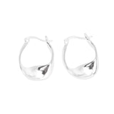 Twisted 925 Sterling Silver Hoop Earrings for Women
