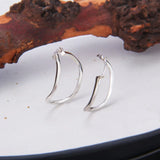 925 Sterling Silver Twisted Hoop Earrings for Women