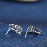 Thai Silver Hollow Stud Earrings 925 Sterling Silver