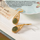 Nature Jade Agate Emerald Hollow Vines Earrings