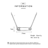 Dainty Safety Pin CZ Necklace for Women