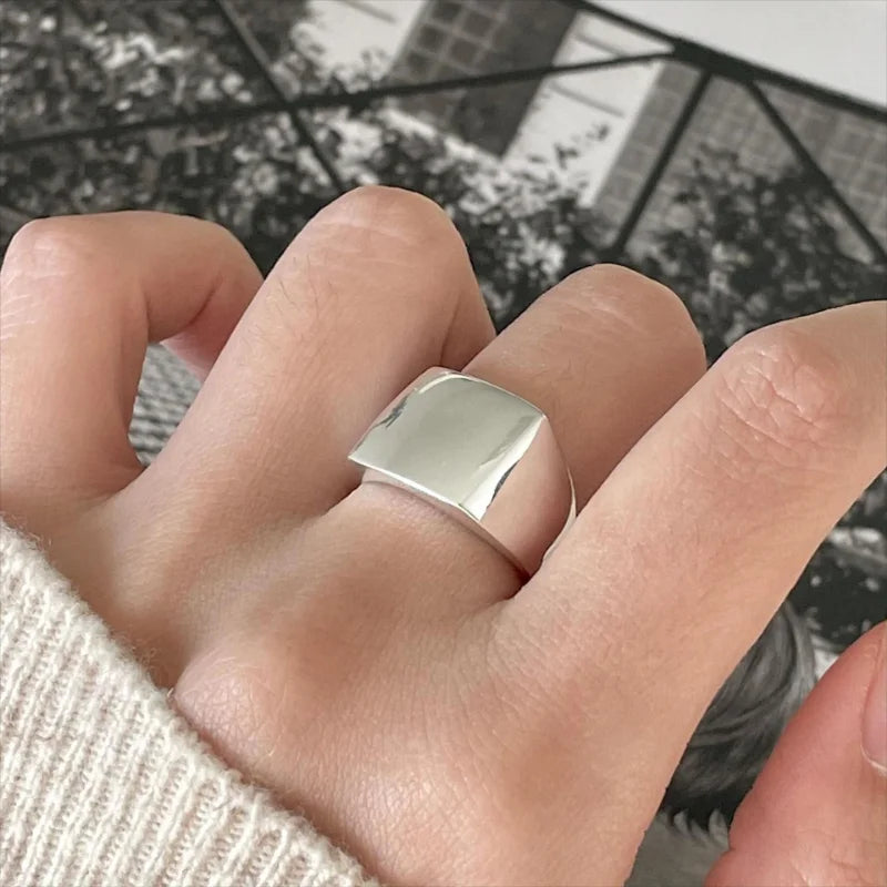Irregular Brushed Love Heart Shaped Open Rings for Women Girls