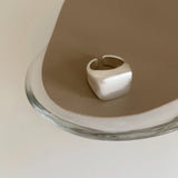 Irregular Brushed Love Heart Shaped Open Rings for Women Girls