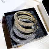 Uilz Korea Women Temperament Hoop Round Earrings 