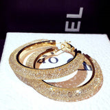 Uilz Korea Women Temperament Hoop Round Earrings 
