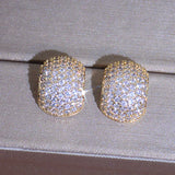 Crystal Small Hoop Earrings Micro Pave Zircon Ear Rings for Women