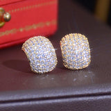 Crystal Small Hoop Earrings Micro Pave Zircon Ear Rings for Women