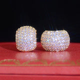 Crystal Small Hoop Earrings Micro Pave Zircon Ear Rings for Women
