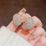 Crystal Small Hoop Earrings Micro Pave Zircon Ear Rings for Women