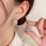 Crystal Small Hoop Earrings Micro Pave Zircon Ear Rings for Women