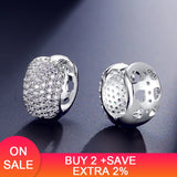 Small Round Hoop Earrings Zircon Hoop Earrings Crystal Wedding Jewelry