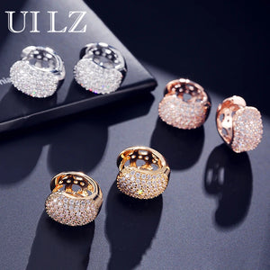 Small Round Hoop Earrings Zircon Hoop Earrings Crystal Wedding Jewelry