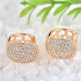 Small Round Hoop Earrings Zircon Hoop Earrings Crystal Wedding Jewelry