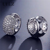 Small Round Hoop Earrings Zircon Hoop Earrings Crystal Wedding Jewelry