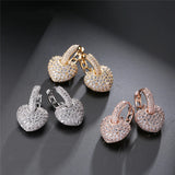 Small Round Hoop Earrings Zircon Hoop Earrings Crystal Wedding Jewelry