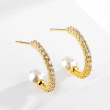 Uilz Micro-set Zircon Hoop Earrings Female for Women