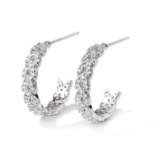 Uilz Micro-set Zircon Hoop Earrings Female for Women