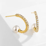 Uilz Micro-set Zircon Hoop Earrings Female for Women