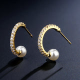 Uilz Micro-set Zircon Hoop Earrings Female for Women