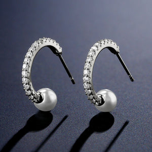 Uilz Micro-set Zircon Hoop Earrings Female for Women