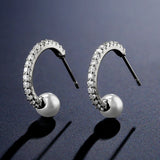Uilz Micro-set Zircon Hoop Earrings Female for Women