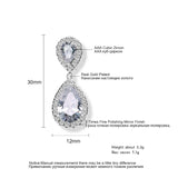 Zircons Classic Water Drop CZ Bridal Earrings UE091
