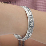 Uini-Tail 925 Tibetan Silver Elephant Bracelet Ethnic Jewelry